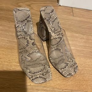 PVC Snakeskin Heels
